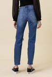 High Rise Distressed Mom Jean