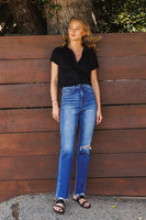 Super High Rise Straight Leg Jeans