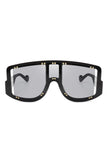 Square Oversize Shield Fashion Visor Sunglasses