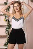 Trim Attached Camisole Top with Adjustable Trim