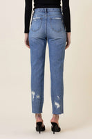 High Waisted Straight Leg Jean