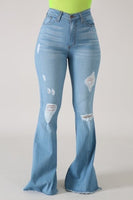 Skylar Flare Denim jean in Light Wash