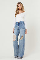 High Rise Wide Leg Jeans in a Vintage Acid Wash