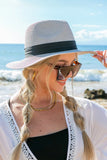 Classic Straw Panama Fedora Hat