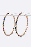 90MM Iconic Crystal Hoop Earrings