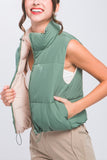 Love Tree Zip Up Cropped Contrast Reversible Vest