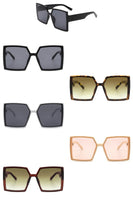 Square Flat Top Large Oversize Fashion Sunglasses