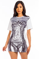 SEXY GRAPHIC T-SHIRT DRESS