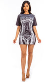 SEXY GRAPHIC T-SHIRT DRESS