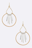 Mix Tone Fringe Metal Iconic Earrings