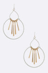 Mix Tone Fringe Metal Iconic Earrings