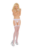 Elegant Moments Sheer Thigh High With Lace Garter Belt