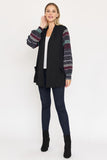 Bishop Sleeve Open Cardigan With Pockets