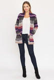 Stripe Elbow Patch Cardigan