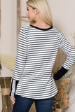 Front Twist Stripe Knit Top