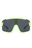 Oversize Sporty Square Chunky Shield Sunglasses