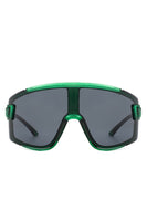 Oversize Sporty Square Chunky Shield Sunglasses