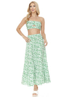 Women's Floral Skirt and TOP Set