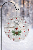 Cardinal Birdhouse Christmas Wind Spinner