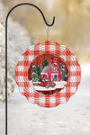 Red Snowy Barn and Truck Christmas Wind Spinner