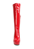 Shawtie High Heeled Stretch Patent Calf Boots