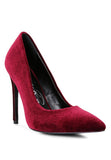 Janessa Velvet Stiletto Heel Pumps