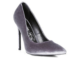 Janessa Velvet Stiletto Heel Pumps