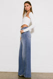 High Rise Center Line Wide Jeans