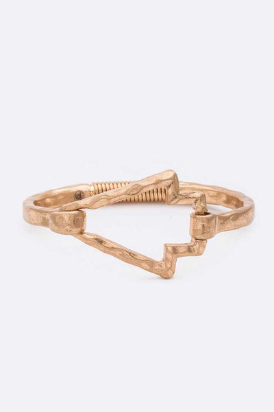 Arrow Head Hammered Flex Bangle