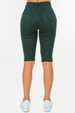 Leopard Print  Bermuda Short in Pine Green