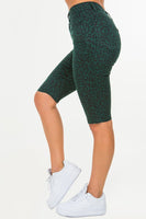 Leopard Print  Bermuda Short in Pine Green