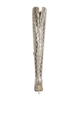 High Drama Snake print Stiletto Long Boots