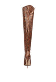 Catalina Snake Print Stiletto Knee Boots