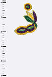 Mardi Gras Masquerade Beaded Earrings