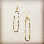 Golden Rectangle Dangle Earrings