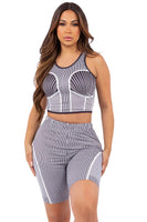 SEXY TWO PIECE SET TOP AND SHORT