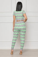 SEXY  KNITWEAR TWO PIECE PANT SET