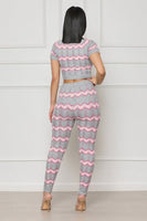 SEXY  KNITWEAR TWO PIECE PANT SET