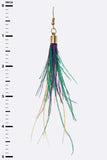 Mardi Gras Long Feather Earrings