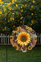 Sunflower Leopard Spring Garden Wind Spinner