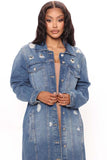 SEXY DENIM JACKET DRESS