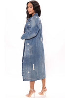 SEXY DENIM JACKET DRESS