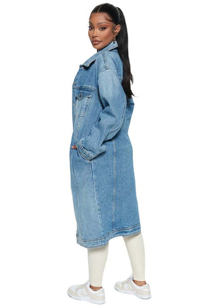 SEXY DENIM JACKET DRESS