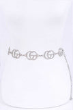 Crystal CG Logo Iconic Chain Belt