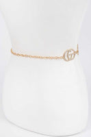 Crystal CG Logo Iconic Chain Belt