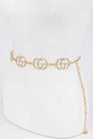 Crystal CG Logo Iconic Chain Belt