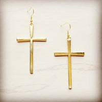 Gold Cross Earrings