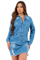 SEXY DENIM FASHION DRESS