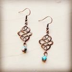 Multi-Colored Jade Scroll Drop Earrings