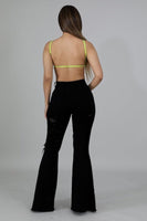 Torri Bell Bottom Jean in Black Made In: USA